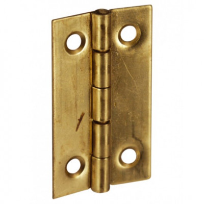 Charnière rectangulaire acier laiton 35 x 22 x2 INTERGES.COM