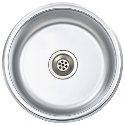 Evier de cuisine avec crépine et piège evier encastré évier rond surface anti-rayure maison intérieur durable acier inoxydable 02_0002355