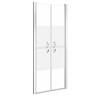 Porte de douche porte de cabine de douche accessoire de salle de bain paroi de douche maison intérieur ESG demi-dépoli 91 x 190 cm 02_0001995