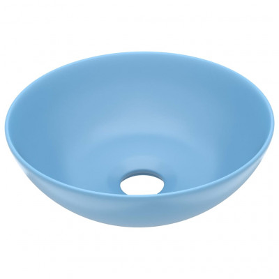 Lavabo de salle de bain rond vasque à poser de toilette lave-mains de cuisine salle cosmétique maison intérieur céramique 28 cm bleu clair 02_0002720