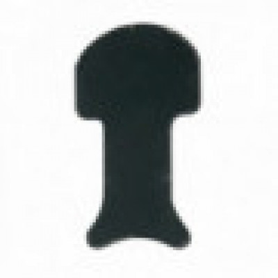 Butée droite à scellement TR noir 25 x 4 mm IDS