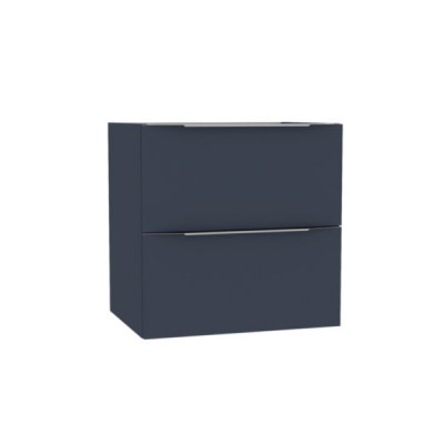 Meuble sous vasque 2 tiroirs bleu indigo 60 x 46 x 60 cm