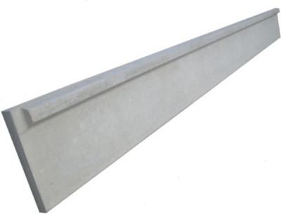 Plaque de soubassement 1/2 chaperon gris béton 250 x 25 x 4 cm MEHAT