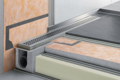 Kit de caniveau Kerdi Line H inox V4A Longueur 1 m SCHLUTER SYSTEMS