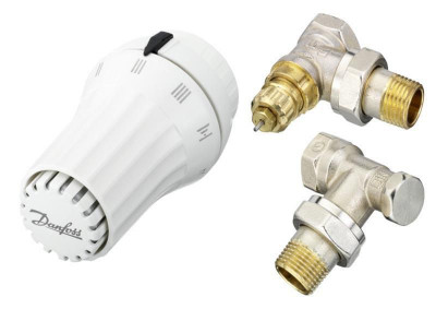 Kit thermostatique tête Rae+ corps Ra-Fn15Eq + coude de réglage RLV-S 
