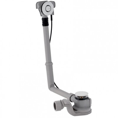 Vidage de baignoire à déclenchement par pression PushControl avec kit de finition chromé brillant  diamètre 52 mm longueur 260 mm GEBERIT