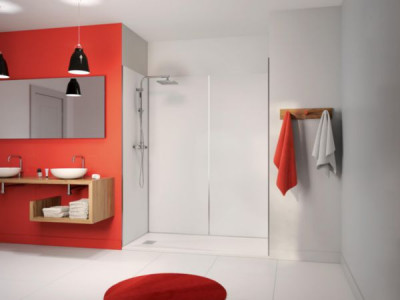 Panneau mural Kinewall Start blanc grainé 120 x 200 cm KINEDO DOUCHE