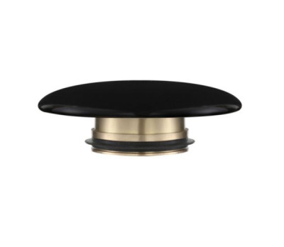 Capot en céramique Clic Clac Déco noir mat pour bonde ALTECH