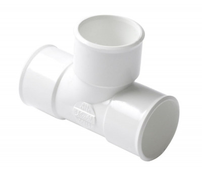 Te pied de biche femelle-femelle blanc 87°30 32 mm NICOLL