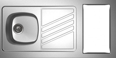 Évier cuisinette Noventa 1 cuve inox 18-10 lisse 1200 MODERNA
