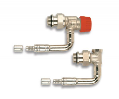 Kit hydrocâblé thermostatique M30 court équerre inverse PER à sertir 12-1/2JT 12 x 35 x 180 x 245 mm COMAP