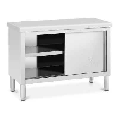 Meuble bas en acier inoxydable armoire en inox armoire de travail en inox 120 x 50 cm capacité de 390 kg 14_0005008