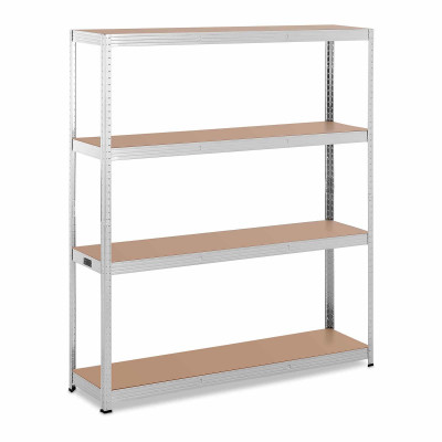 Étagère charge lourde 160 x 40 x 180 cm supporte 4 x 150 kg robuste garage atelier outils gris 14_0005179