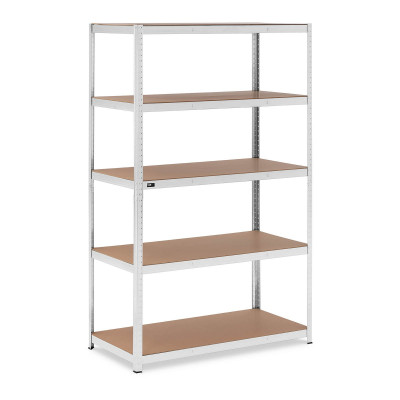 Étagère charge lourde 120 x 60 x 197 cm supporte 5 x 150 kg gris robuste garage atelier outils 14_0005175
