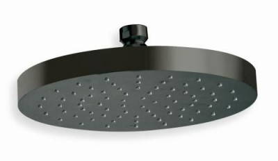 Pomme de douche laiton ronde noire diamètre 19 cm noire CRISTINA