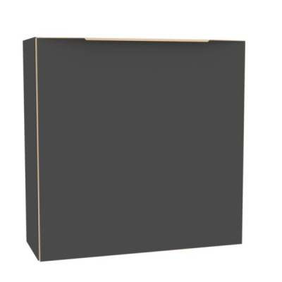 Lave-mains Plénitude gris caviar chant doré et poignée doré version gauche Longueur 55 cm profondeur 22 cm