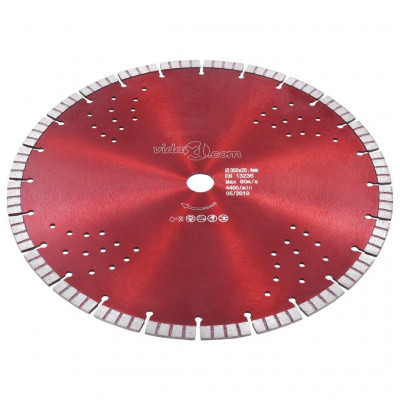 Disque de coupe diamanté avec turbo et trous lame de scie matériaux de béton disque de meuleuse machine de meuleuse scie à table durable acier 350 mm 02_0003733