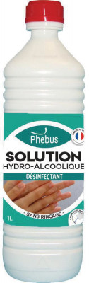 Solution hydroalcoolique pour antisepsie des mains bidon de 1 l PHEBUS