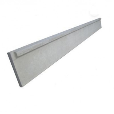 Plaque de soubassement 1/2 chaperon béton gris 250 x 50 x 4 cm MEHAT