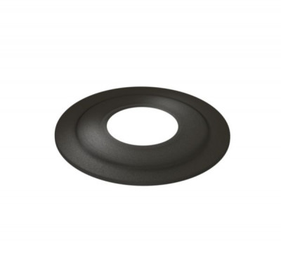 Rosace acier émaillé noir mat diamètre 100 mm TEN