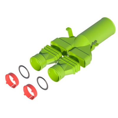 Kit té 180° pour raccordement sur bouche pour système circulaire AE48C en diamètre 125 mm UBBINK
