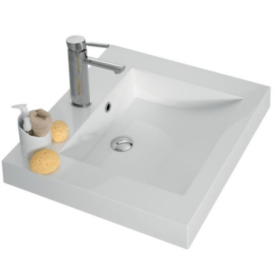 Plan de synthèse résine Sérénité PMR sans jupe arrière blanc Longueur 60 cm NEOVA
