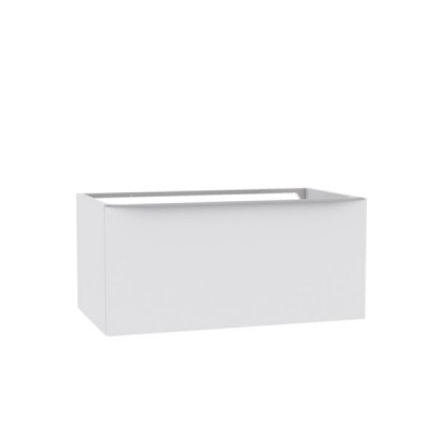 Meuble sous vasque Plénitude 1 tiroir blanc brillant 370 x 460 x 800 mm