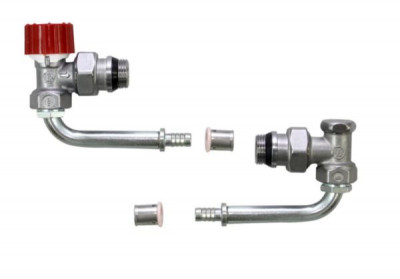 Kit 7 robinets équerre LL écrasement 12 x 1,1 GIACOMINI