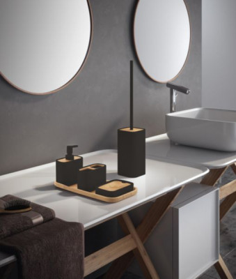 Porte savon Ninfea noir GEDY