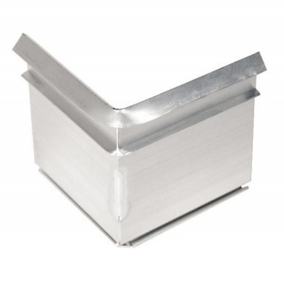 Angle rentrant SP/F70 en aluminium brut pour profilé d'obturation et de raccordement BOSTIK 