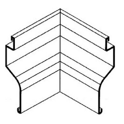 Angle sortant SP/F70 en aluminium brut pour profilé d'obturation et de raccordement BOSTIK 