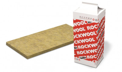Panneau isolant laine de roche nu Rockfaçade 180 mm 1,35 x 0,6 m ROCKWOOL