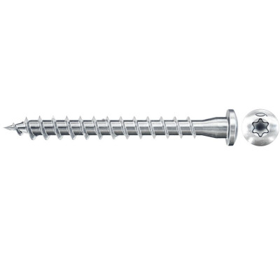 Vis Power Fast pour connecteurs de charpentes Torx zingué blanc 5,0 x 40 mm boîte de 200 pièces FISCHER 