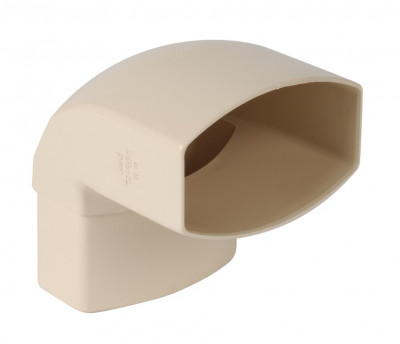 Coude 87°30 Ovation mâle-femelle PVC pour tuyau de descente sable 90 x 56 NICOLL