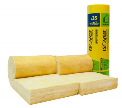 Rouleau laine de verre Isofaçade 35R 140 mm 4,00 x 0,60 m ISOVER