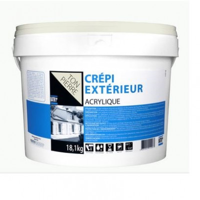 Crépi finition pierre ton pierre seau de 18 Kg WEBER