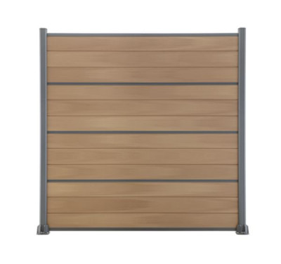 Lisse intermédiaire Claustra aluminium thermolaqué gris anthracite sablé L. 1,736 m 23 x 24 cm SILVADEC