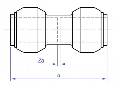 Manchon T270 tectite femelle-femelle 28mm COMAP