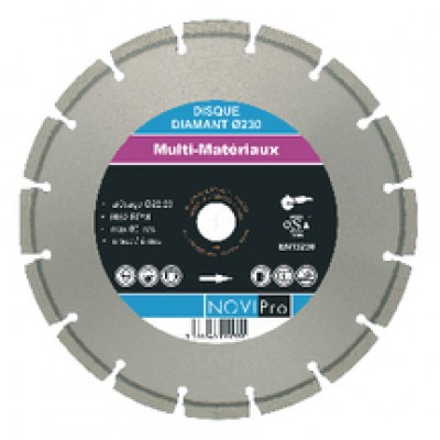 Disque diamant multi-matériaux diamètre 230mm NOVIPRO