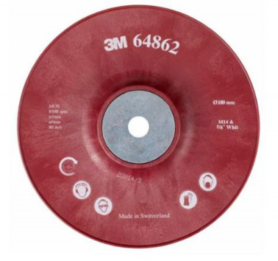 Plateau rigide bombé rouge D125mm - 3M - P64861