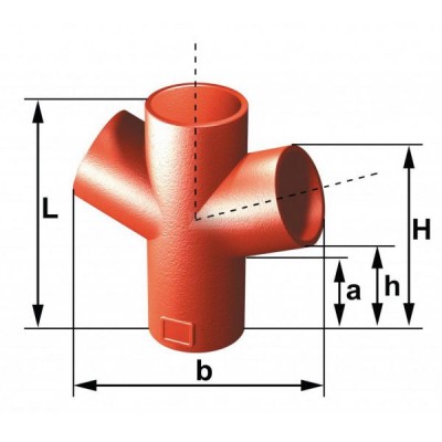 Culotte double SMU S 68° diamètre nominal 100-100mm