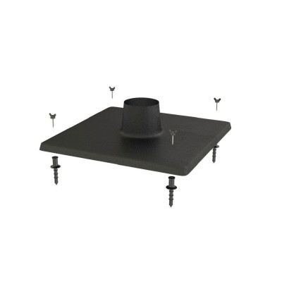 Plaque cheminée Abs avec vis noir 40 x 40 diamètre 75-90 mm TEN