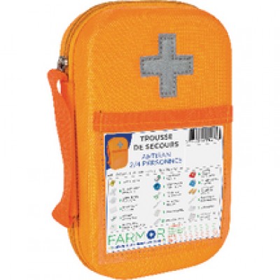 Trousse secours 2/4 personnes + croix retro FARMOR