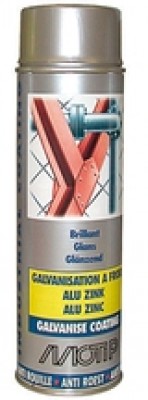 Bombe galvanisation à froid alu zinc SPRAY 500ml MOTIP