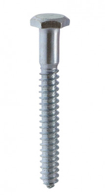 Tirefond zingué 10 x 50 mm barquette de 75 pièces NORAIL