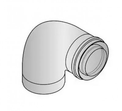 Coude 87° diamètre 60/100  DY684 BDR THERMEA