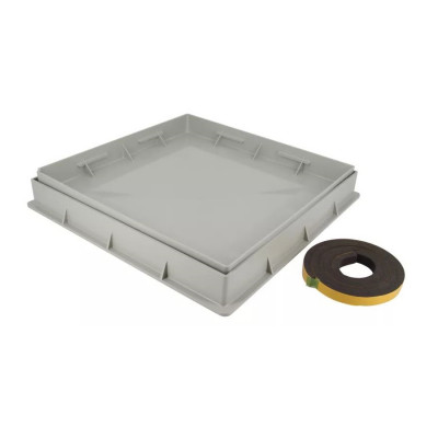Cadre et coffrage PVC pour regard gris clair 40 x 40 cm NICOLL