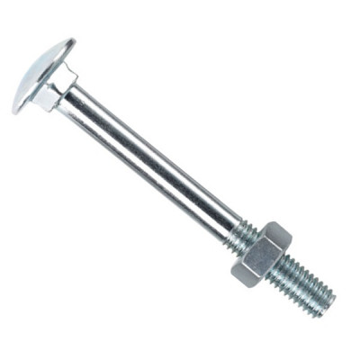 Boulon tête ronde collet carré DIN 603/555 zingué 4.8 M10 x 120 boîte de 50 VOLVIS