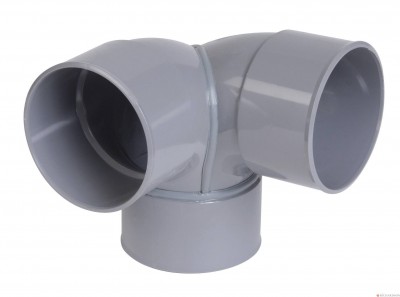 Coude double FF 87°30 équerre diamètre 100 NICOLL