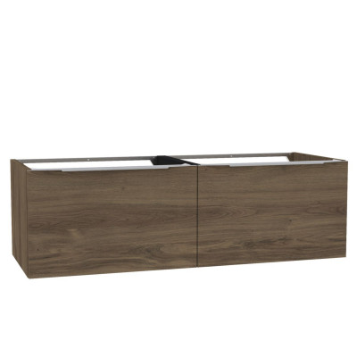 Sous-vasque 2 tiroirs chêne noisette 120 x 46 x 37 cm